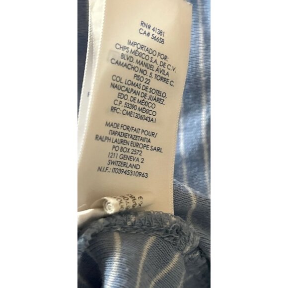 CHAPS Cotton Henley Light Blue Stripes Short Sleeve Size XLarge - Picture 5 of 5